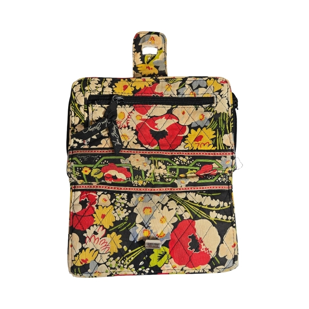 Vera Bradley Black and Red Floral Quilted Wallet - Picture 2 of 5
